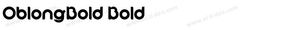 OblongBold Bold字体转换